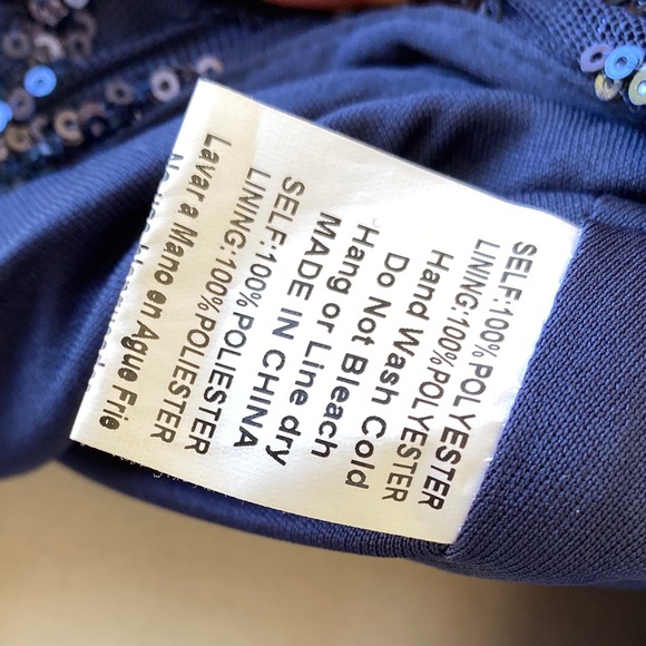 Windsor Navy Sequin Gown with Slits - Picture 13 of 13